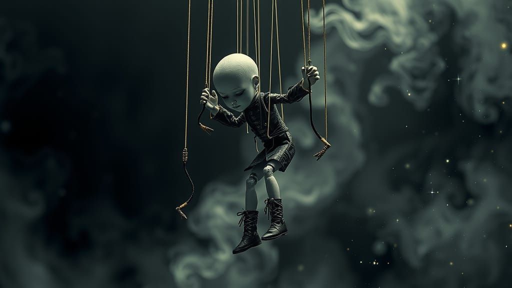Grotesquecore Marionette Doll in Cosmic Void
