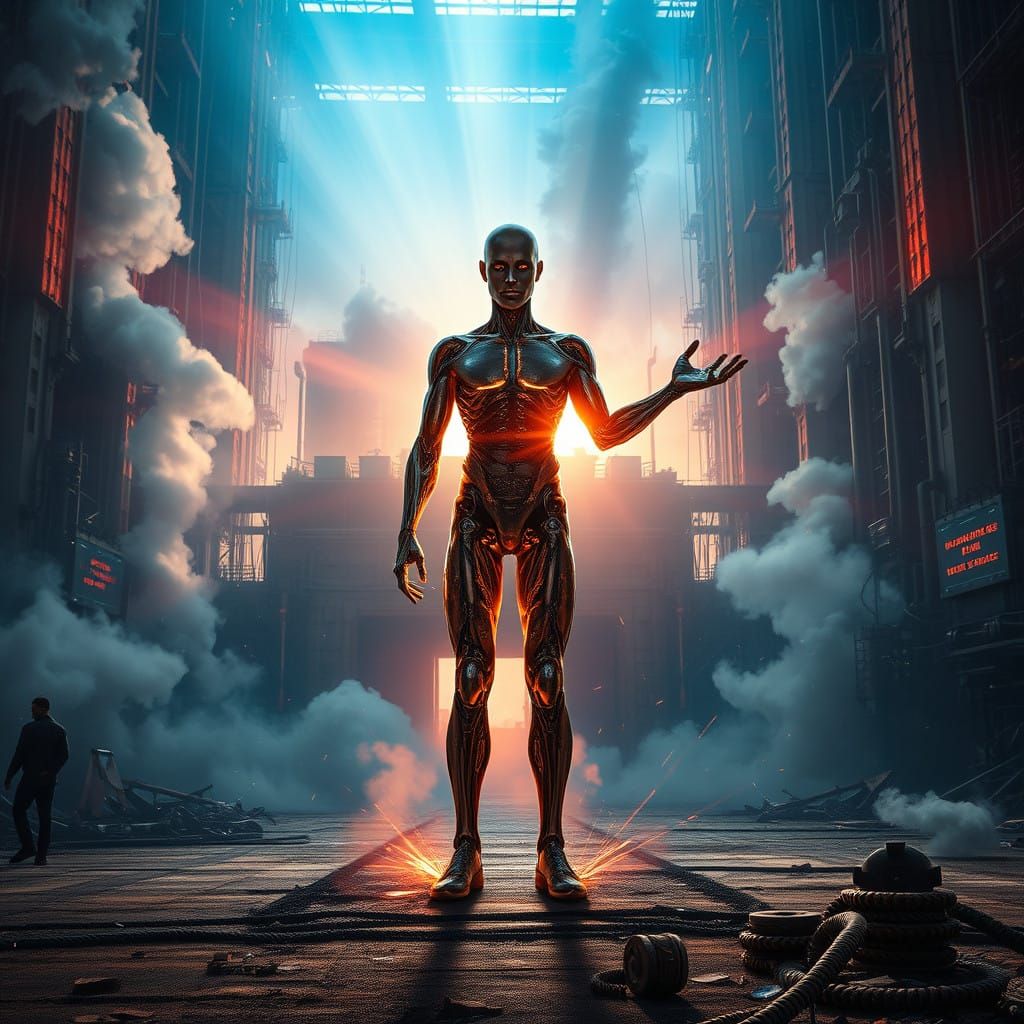 Human-Machine Hybrid in Decaying Industrial Landscape