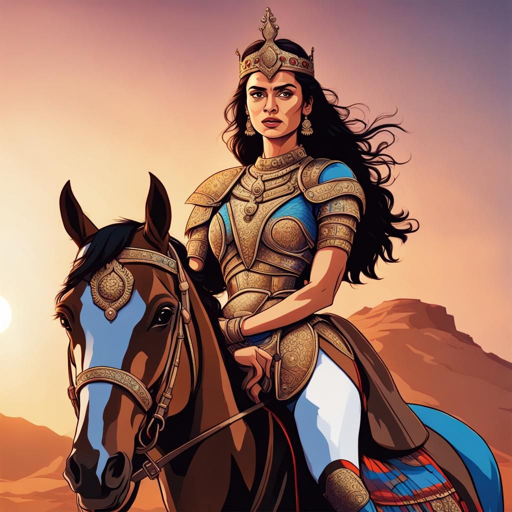 Imaginory Indian Queen in pop version