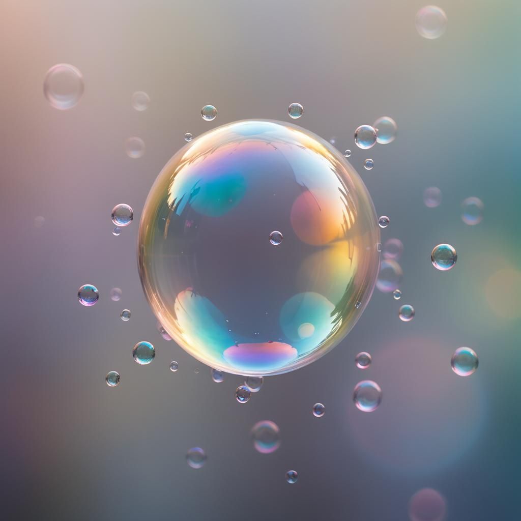 Dreamlike Macro Bubble Photography with Iridescent Colors