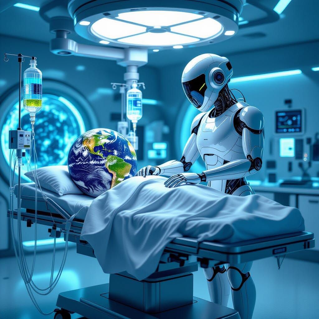 Futuristic Robot Saves Earth in Galactic Clinic