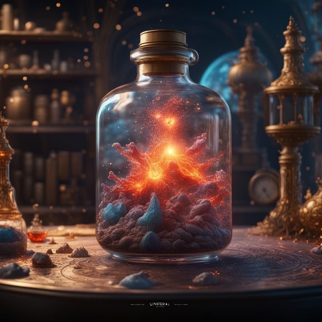 Big Bang in a Bottle: Detailed Matte Painting