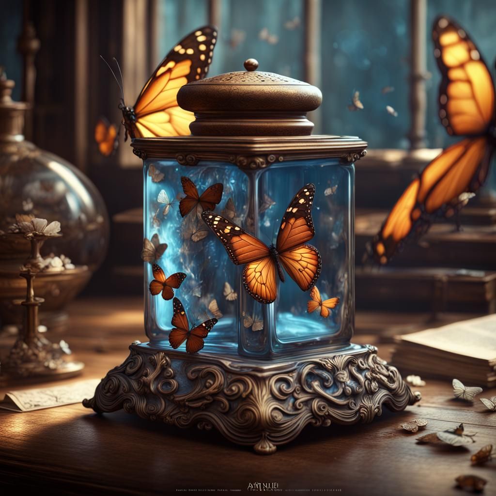 Inkwell Spill Unleashes Butterflies: Fantasy Concept Art
