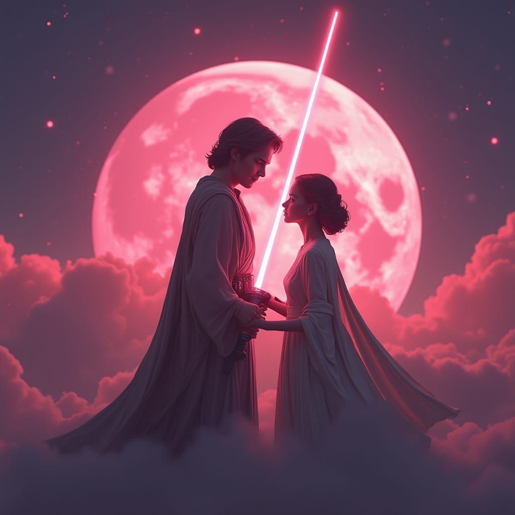 Padme and Anakin Skywalker in Love, Star Wars Scene