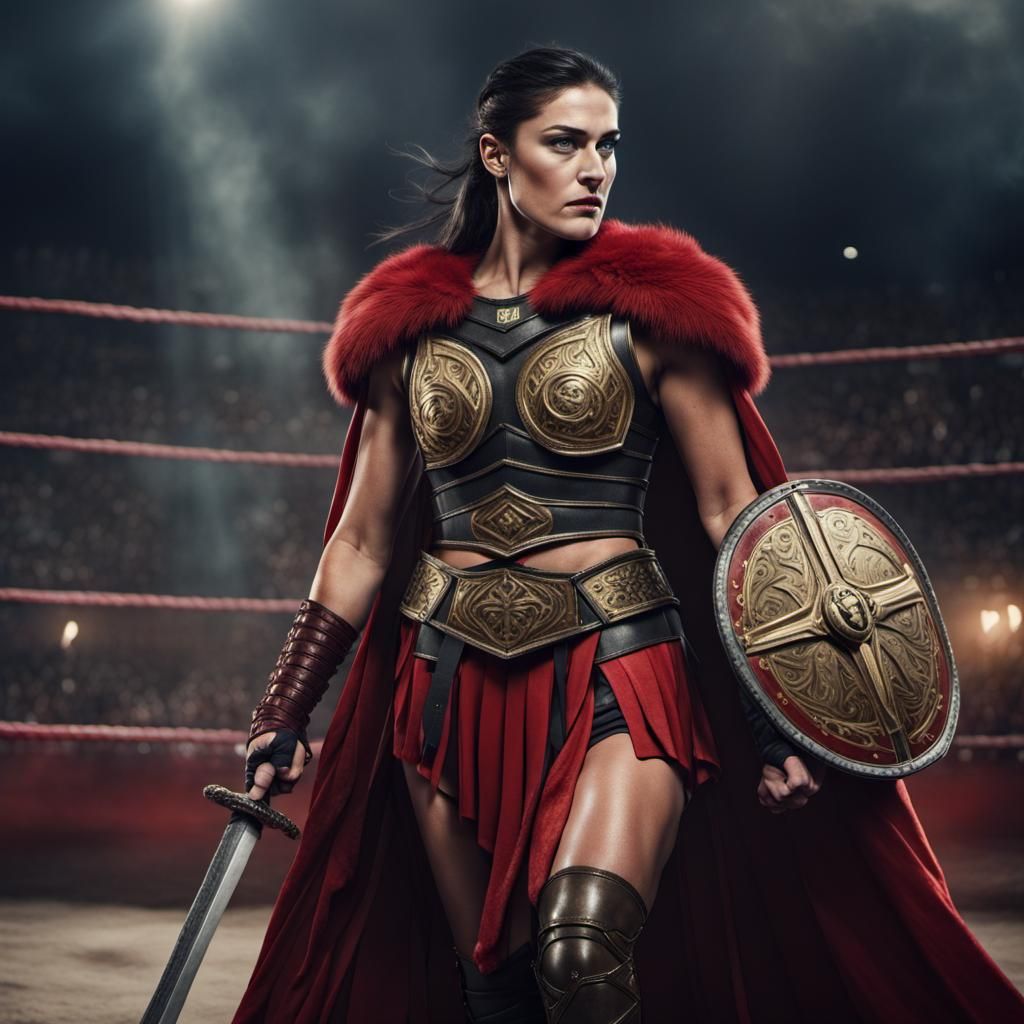 Roman Gladiator Sonya Deville Digital Painting