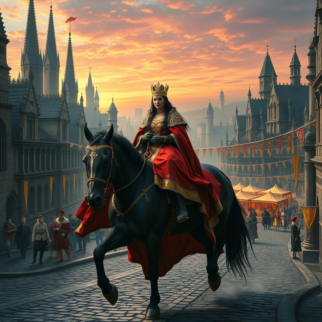 Queen Rides to Festival: Digital Matte Painting