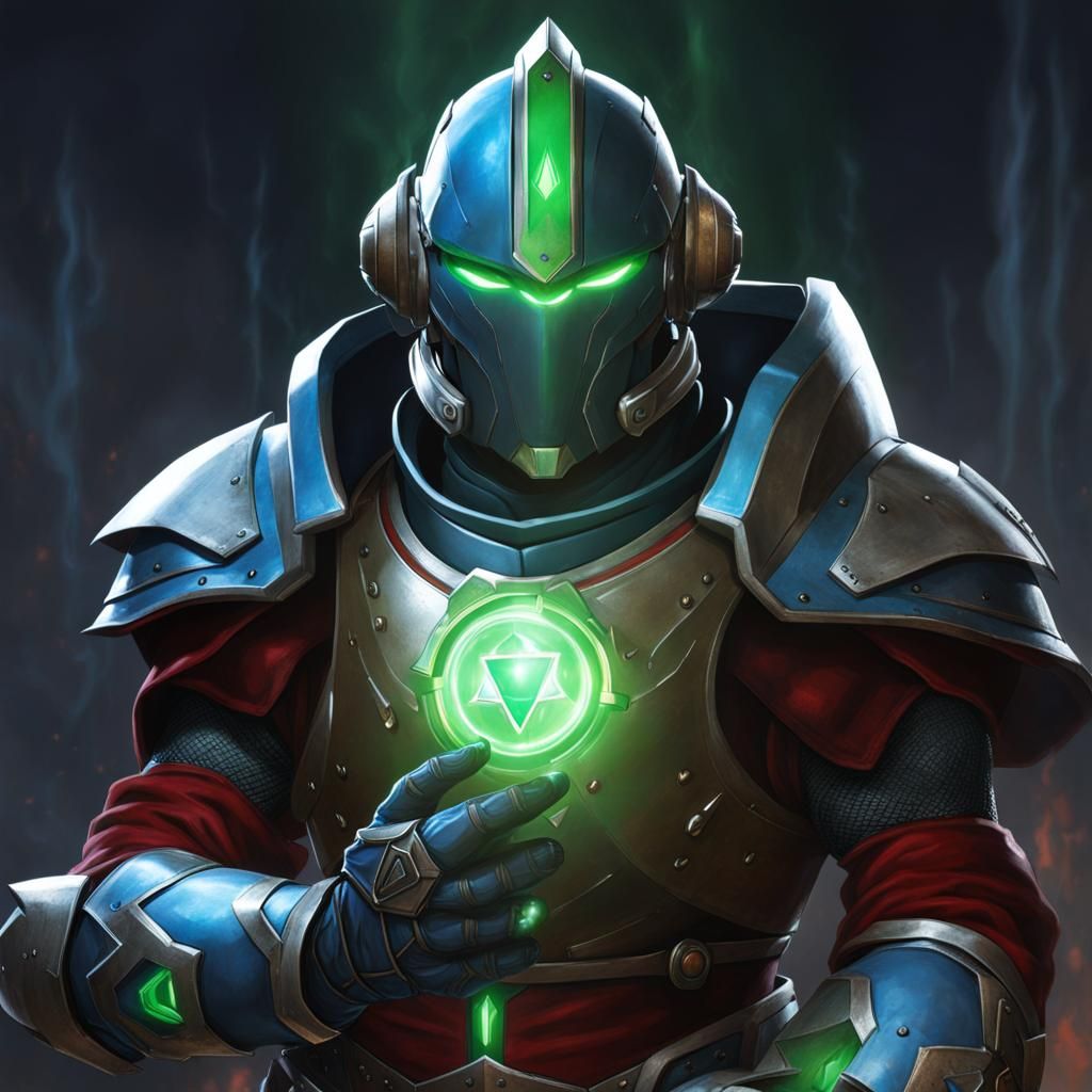 Warforged Artificer in Blue Plate Armor