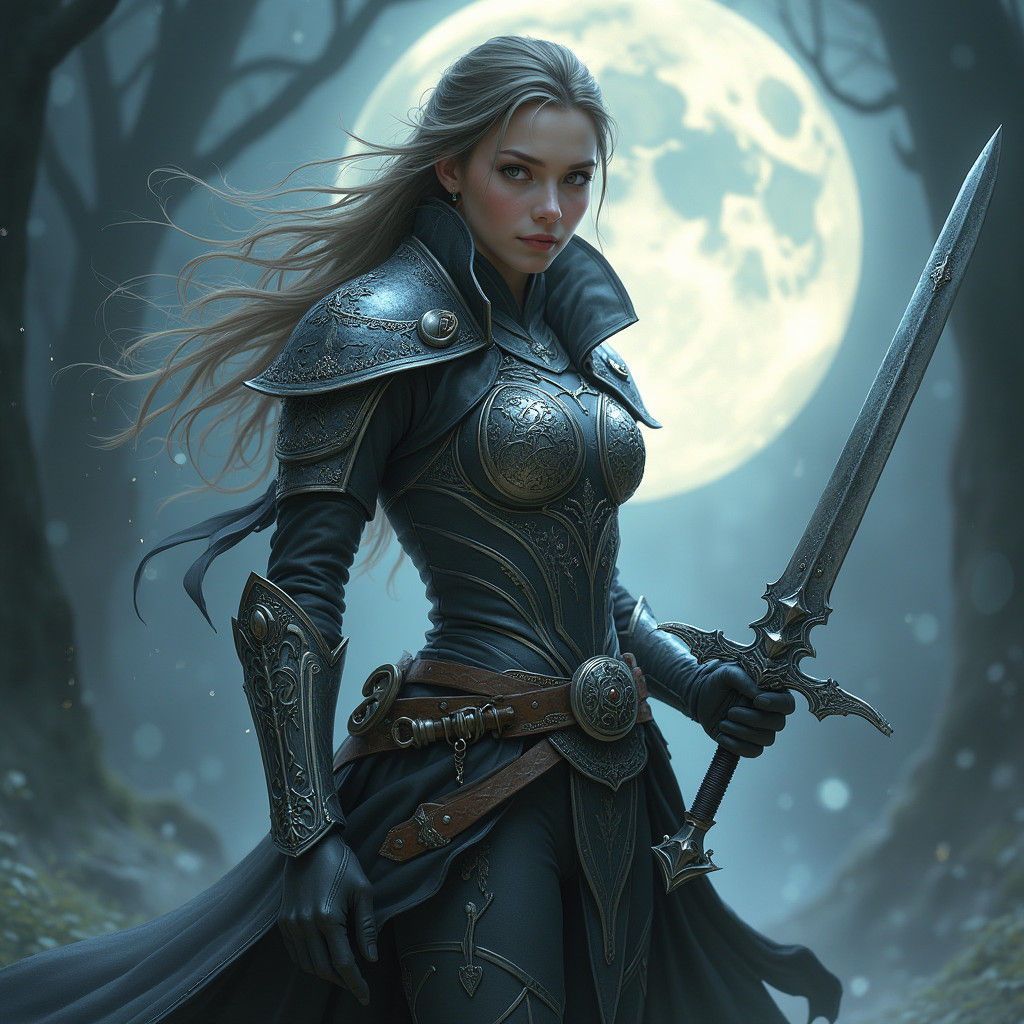 Heroic Fantasy Adventurer in Dark Fantasy Style