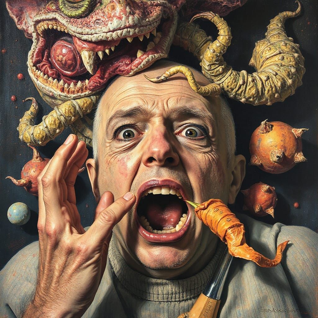 Surrealist Artwork Inspired by Otto Rapp's Unique Style