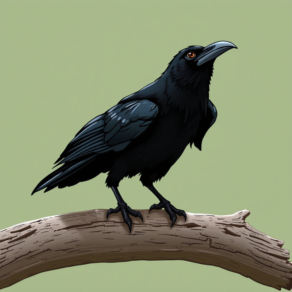 Awkward Crow Generated by AI