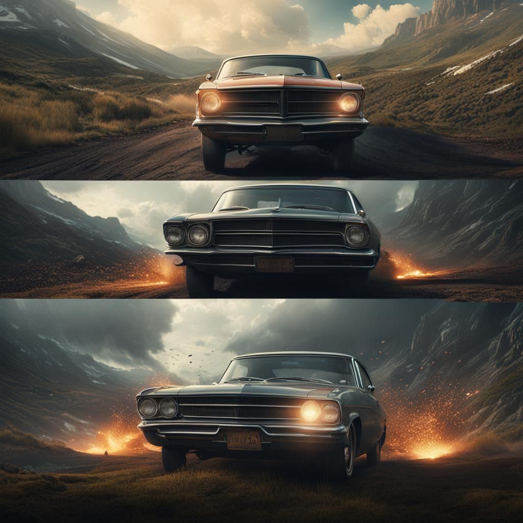 Rocket League Car Scores: Epic Cinematic Digital Art