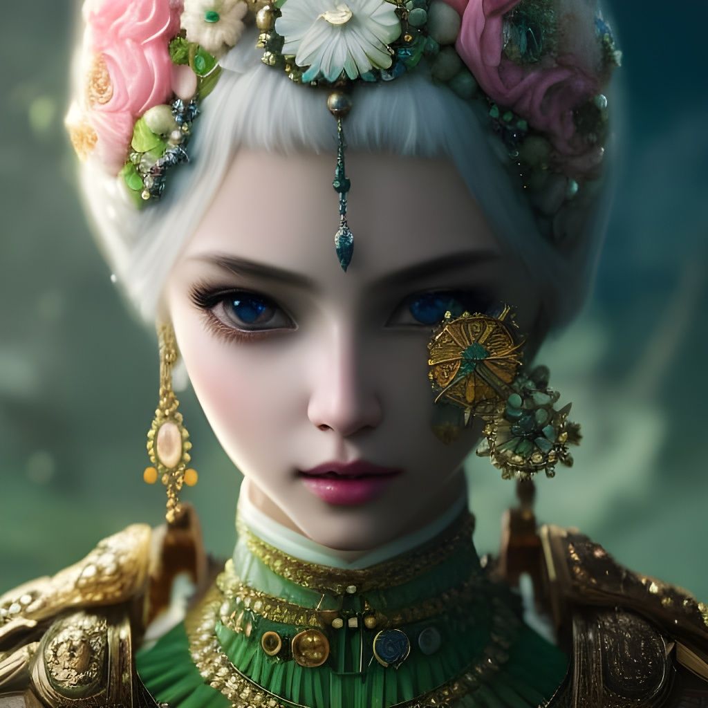 Candy Punk Baby Monster Portrait in Steampunk Style