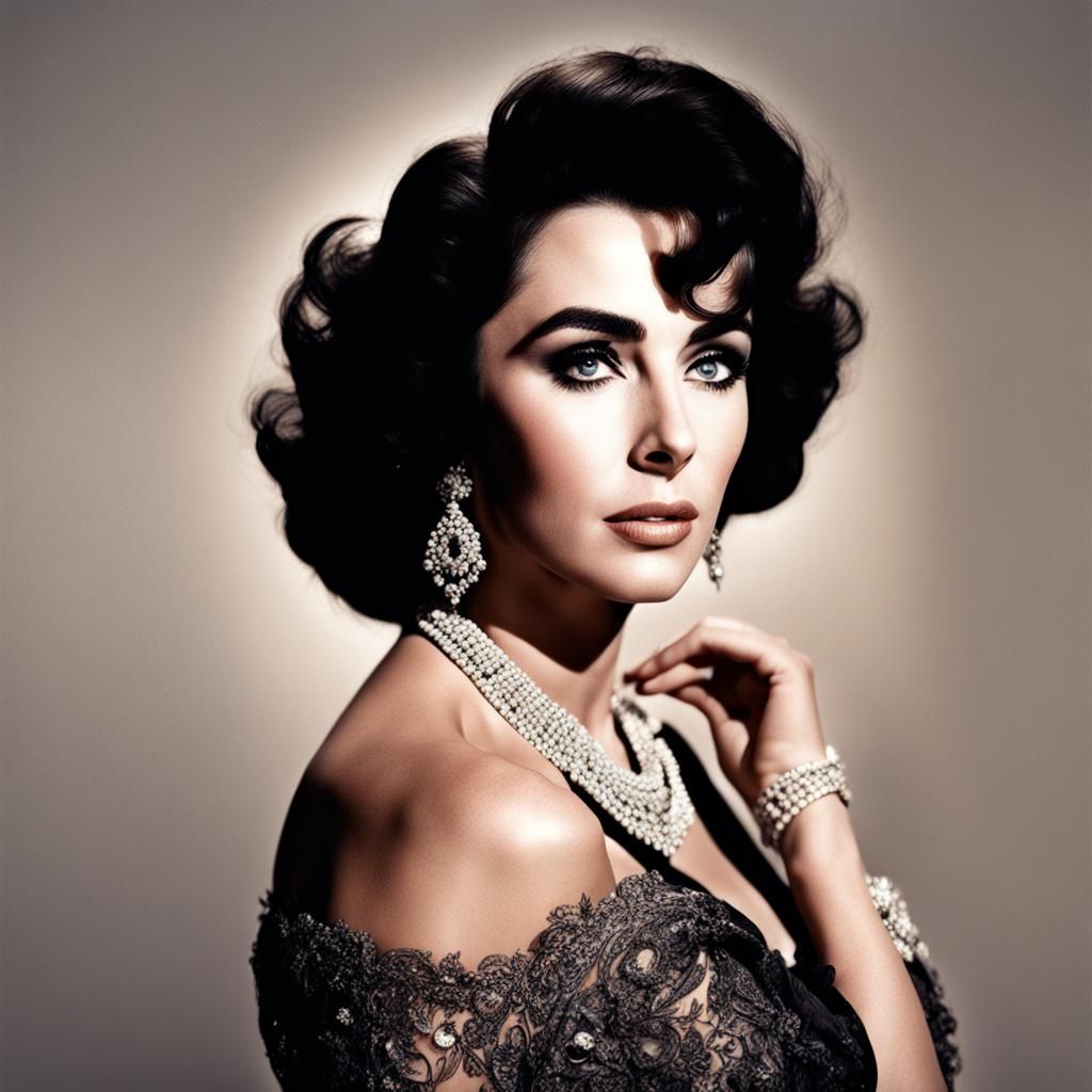 Hyperrealistic Portrait of Elizabeth Taylor