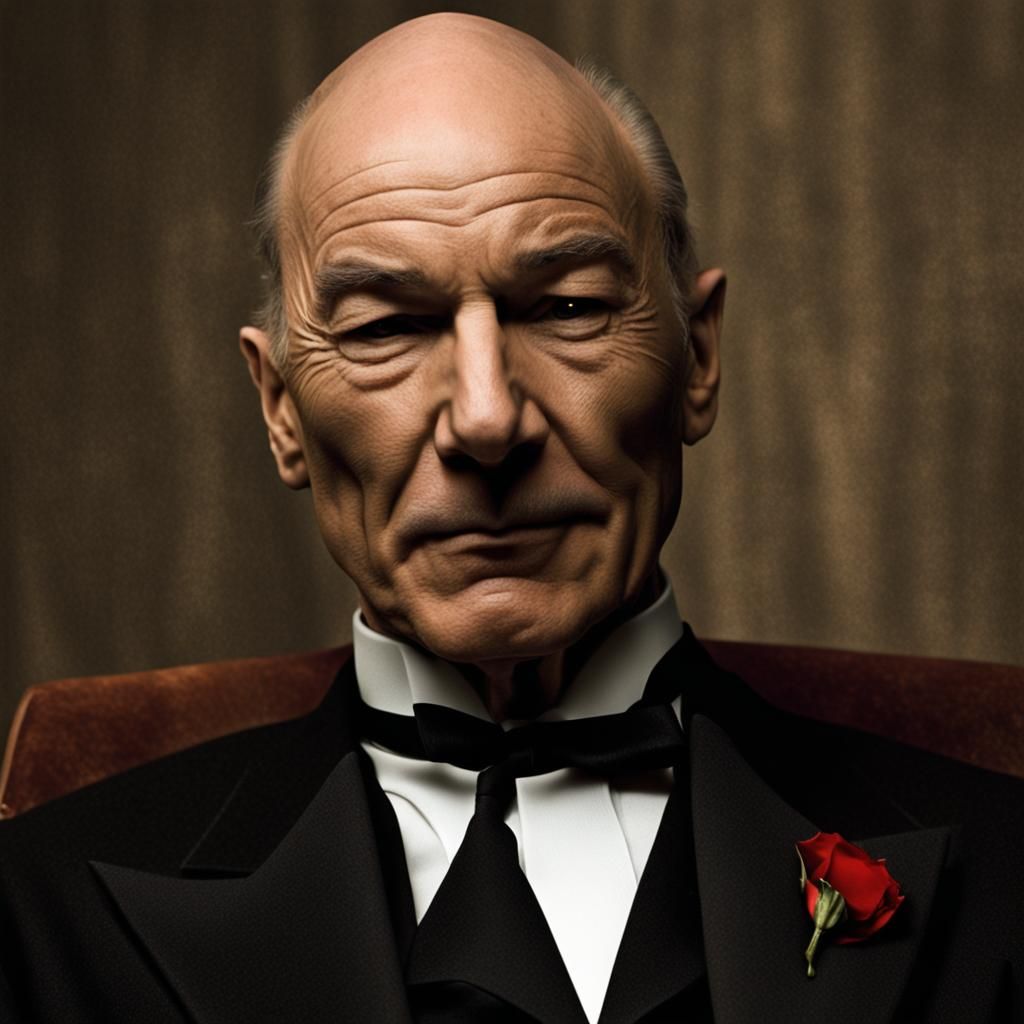 Patrick Stewart as a Sinister Godfather