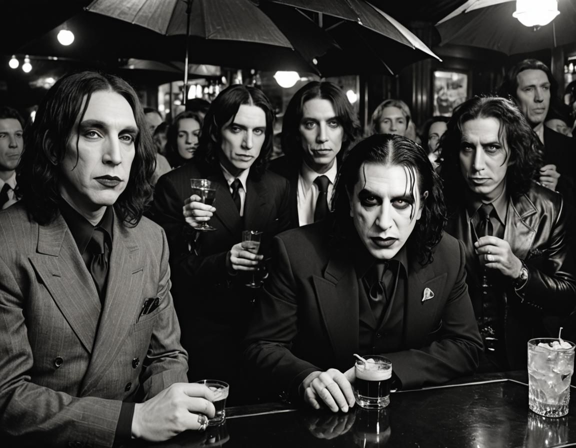 Marilyn Manson, Gene Simmons at a Bar