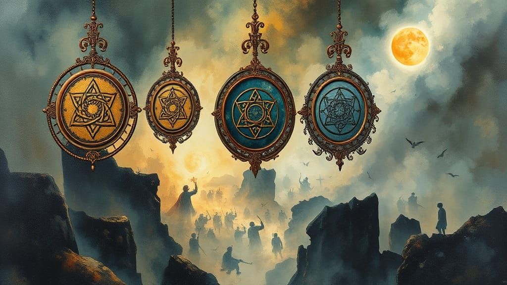 Mystical Celtic Mirrors Reflecting Distant War