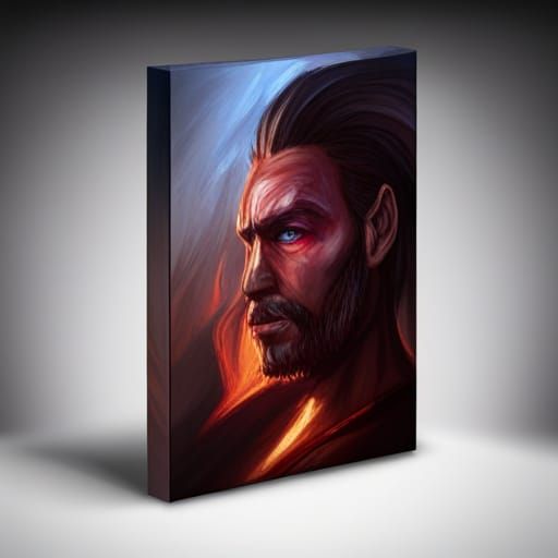 Dramatic Summoner Portrait in Detailed Splash Art Style