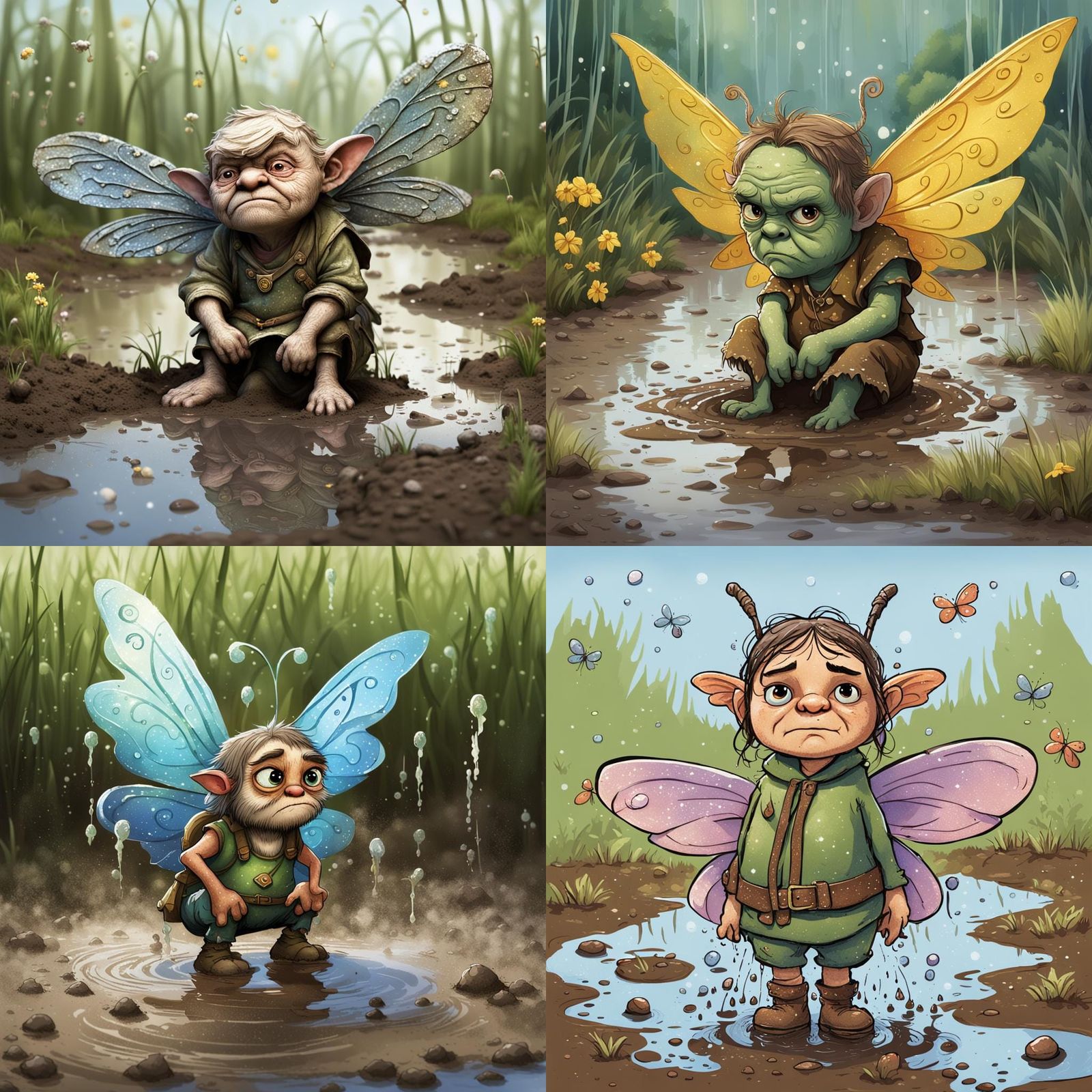 Meet Grumblebum, the perpetually grumpy fairy who had the unfortunate luck of "springing forward" and landing squarely i...