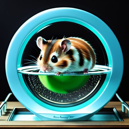 hamster in hamster wheel