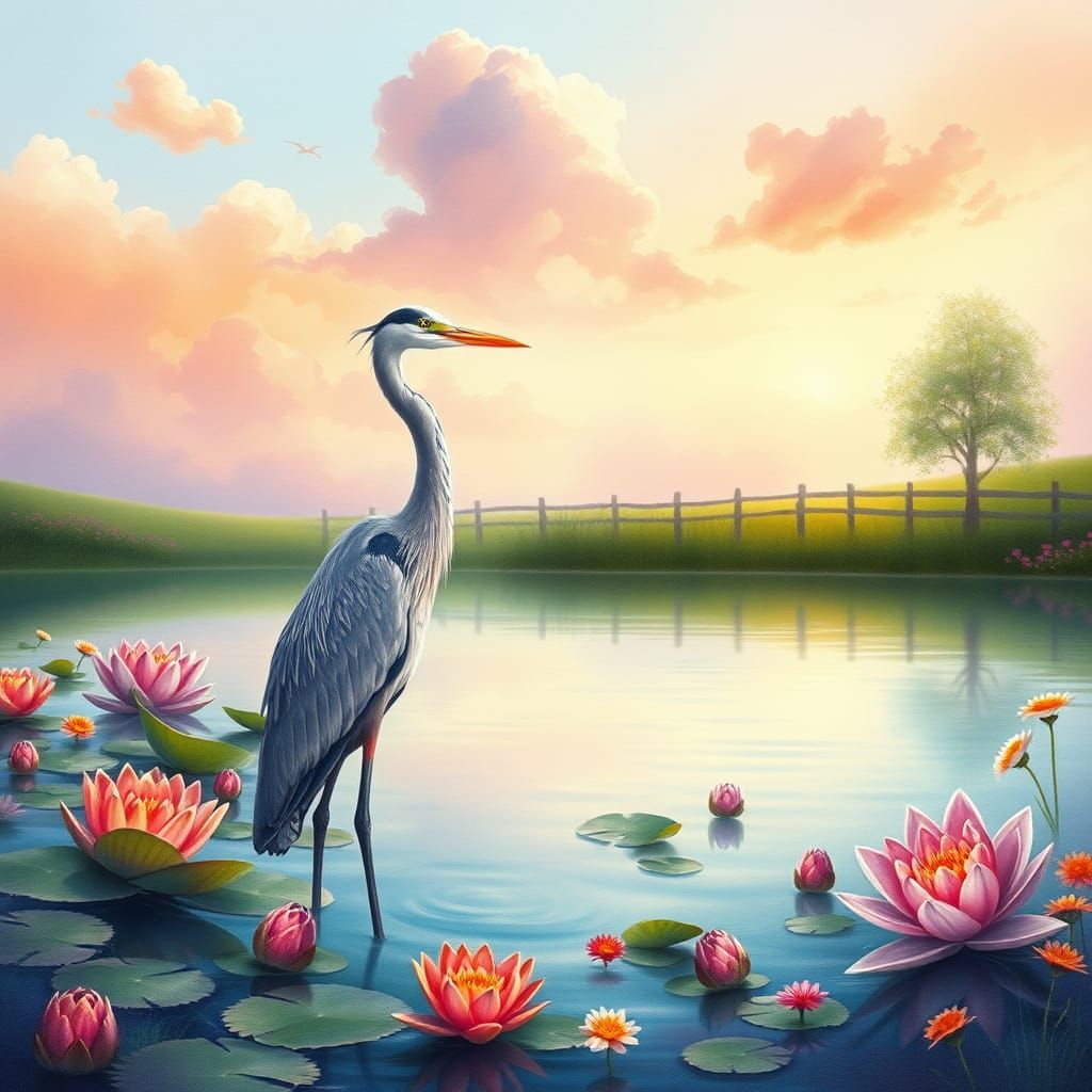 Heron in Lake