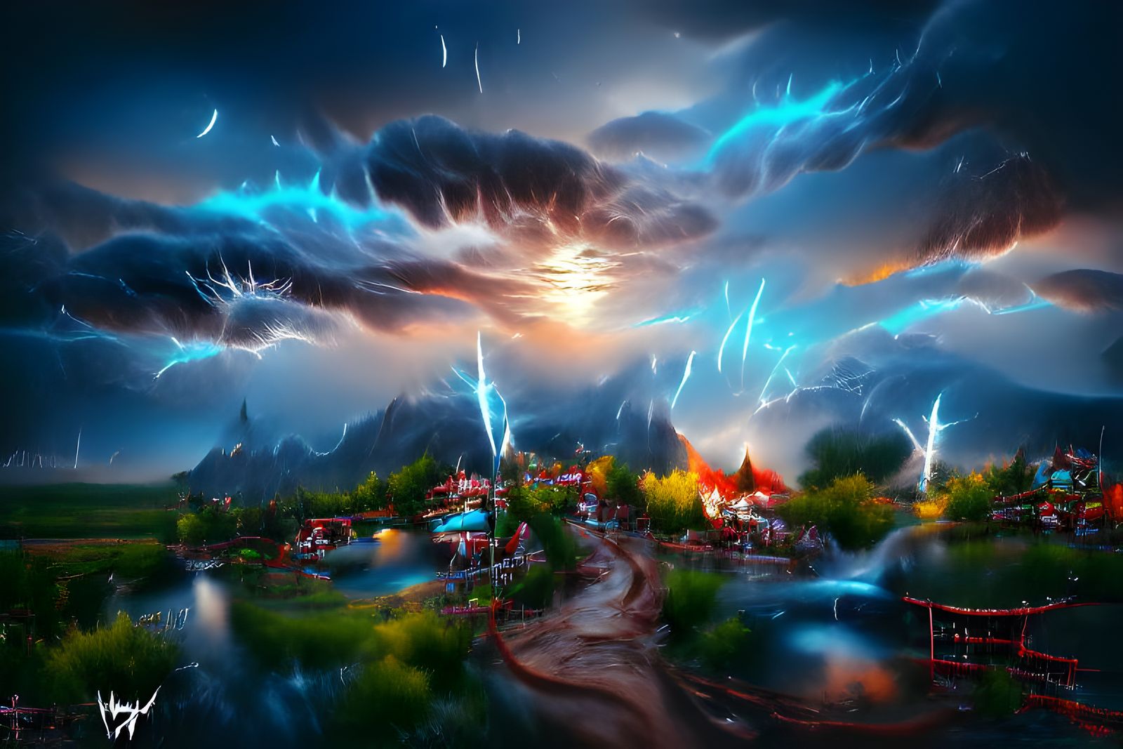 Lightning storm