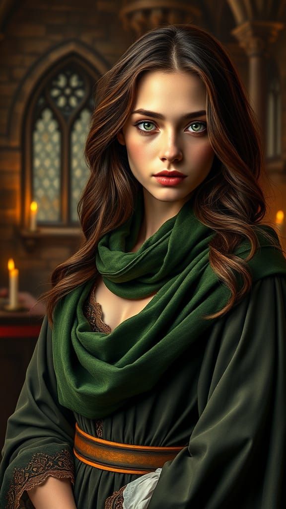Renaissance Woman in Velvet and Lace