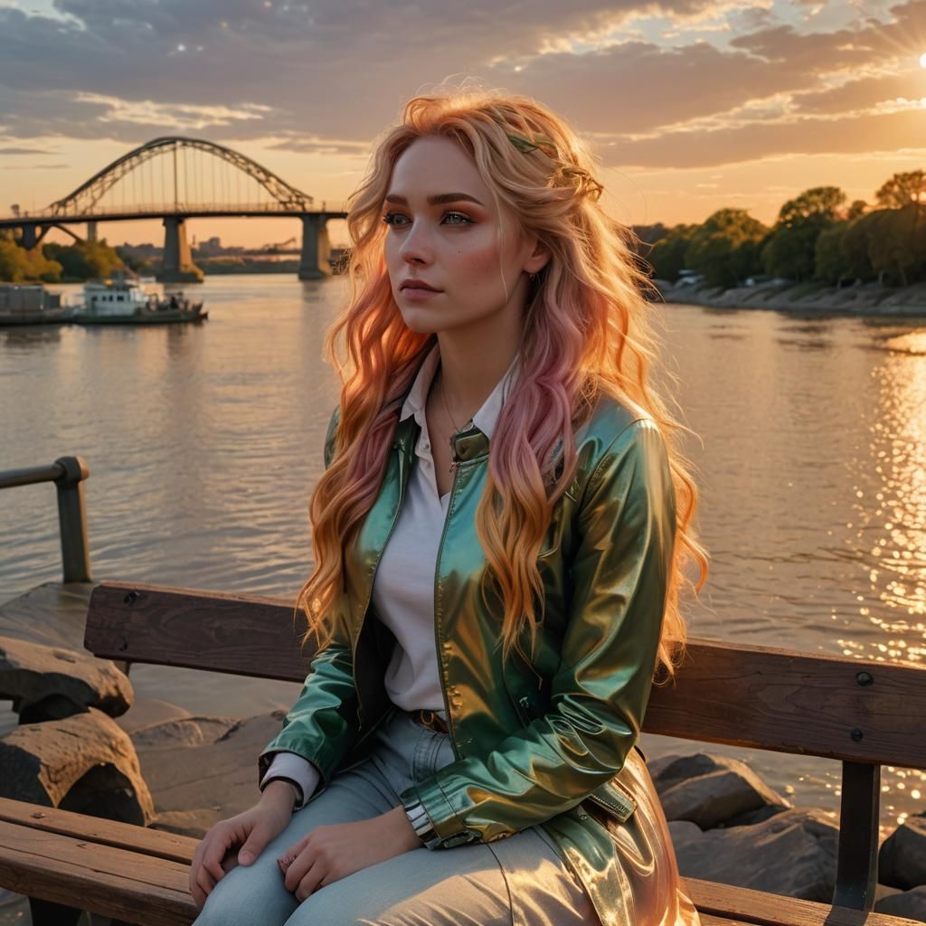 Spark at Sunset: Hyperrealistic Digital Painting