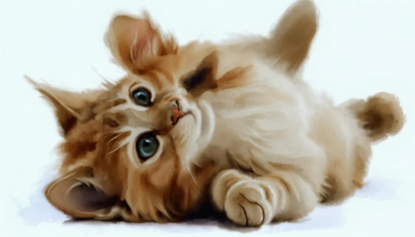 Curious Cat on Windowsill: Watercolor Illustration