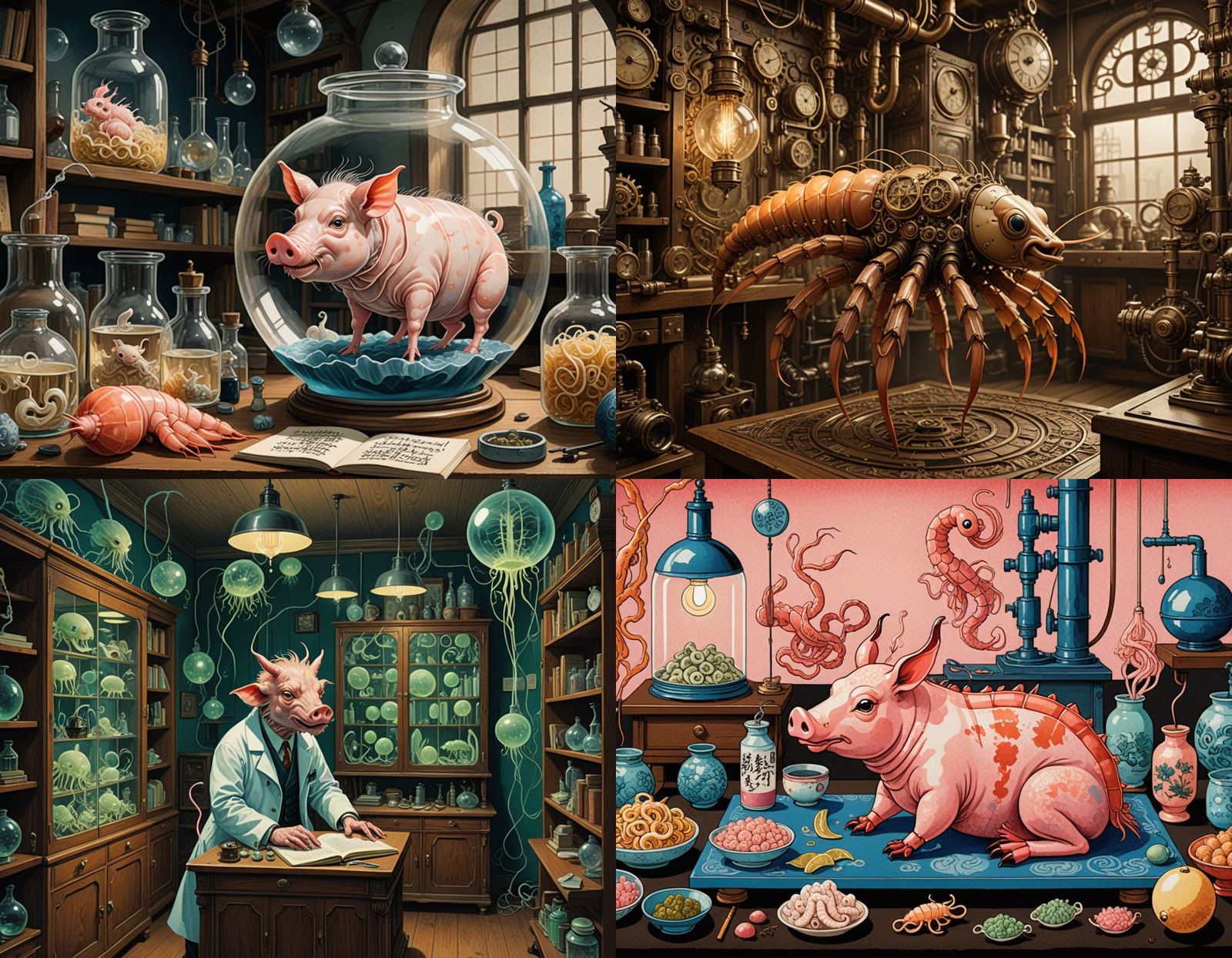 Surreal Pakistani Landscape in Ladybird Book Style