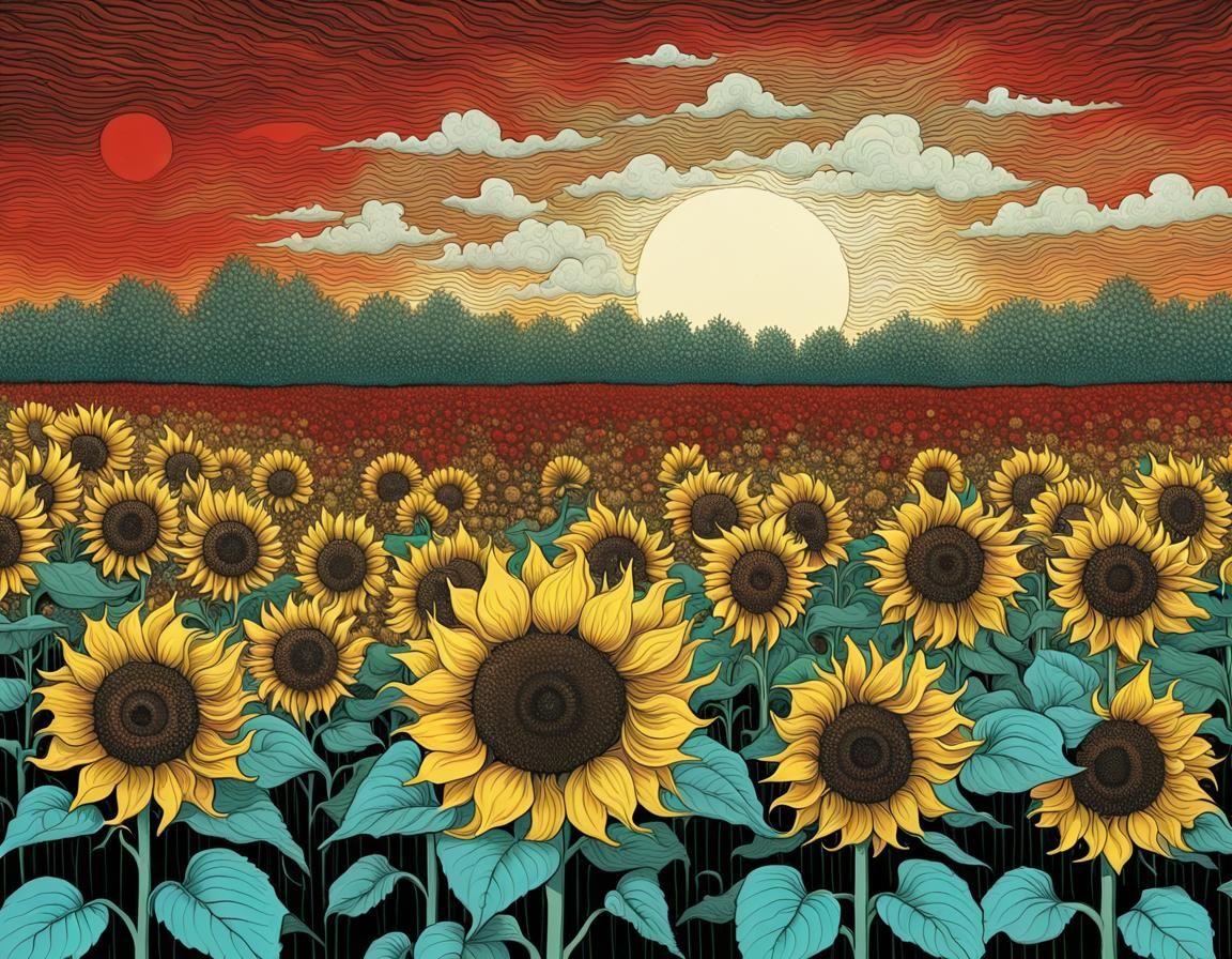 Sunflowers field