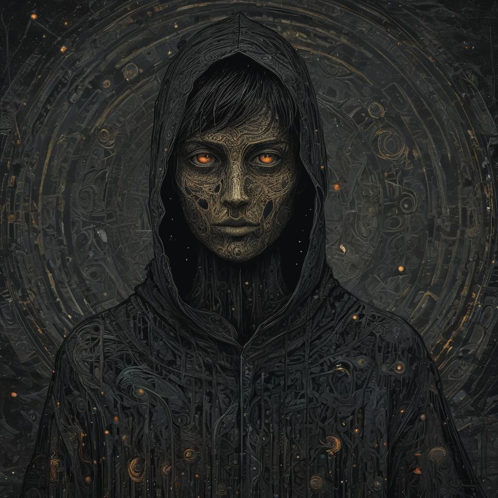 Grimdark Scene in Contemporary Art Style