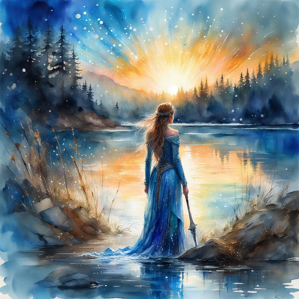 Lady of the Lake Raises Excalibur