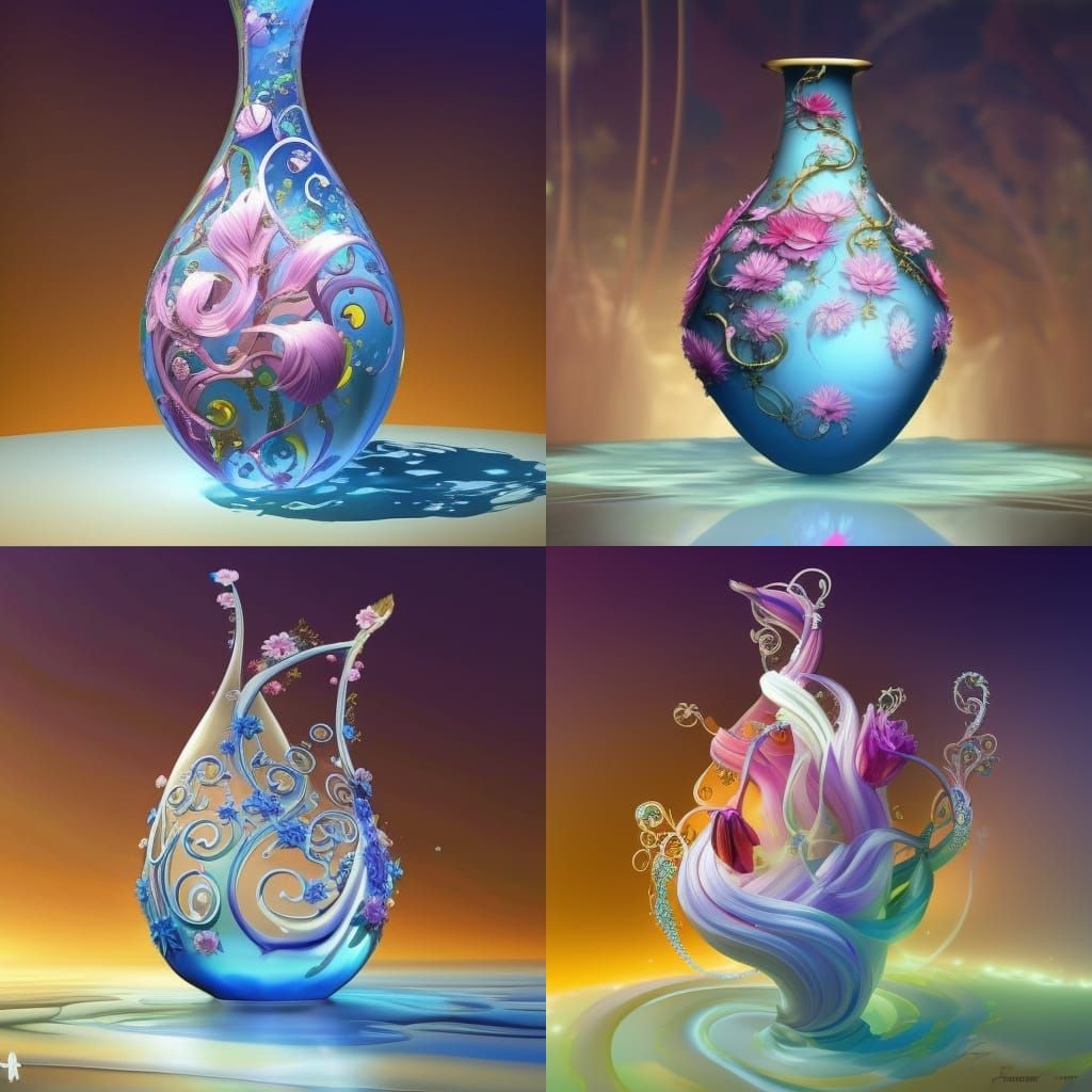 Vases Vivid x4
