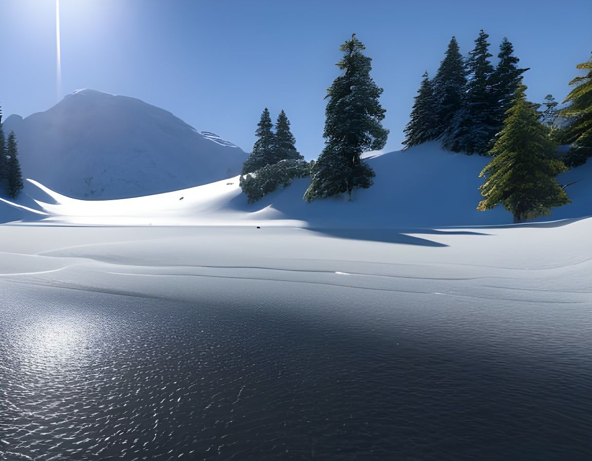 Slippery Ice Land Unreal Engine 3D shading shadow depth