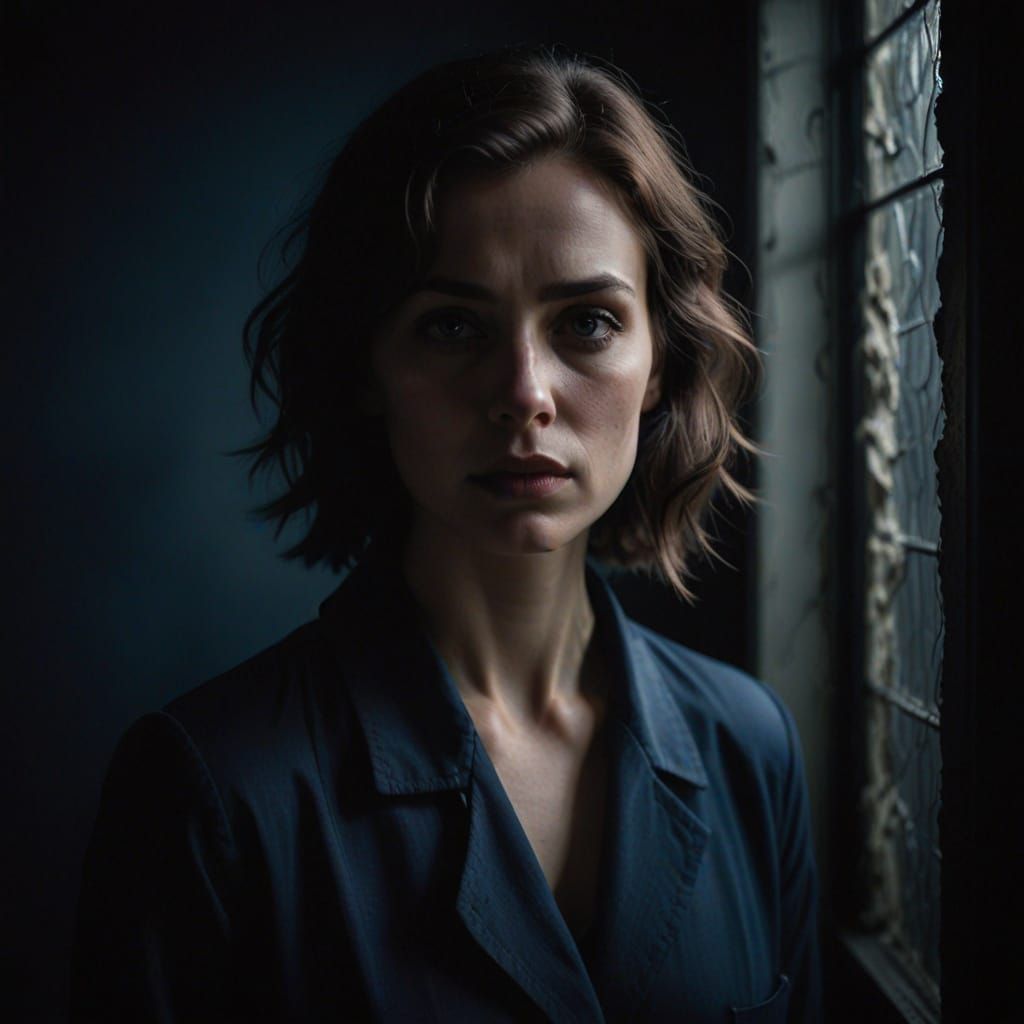 Mysterious Woman in Moody Portrait Photography