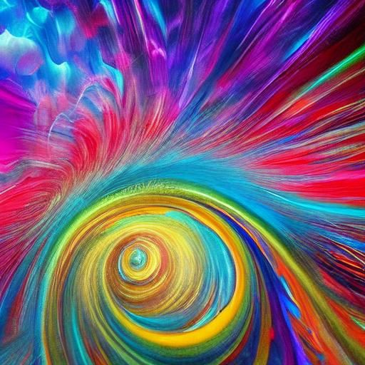Swirling Ethereal Energy in Vibrant Oil Painting Style