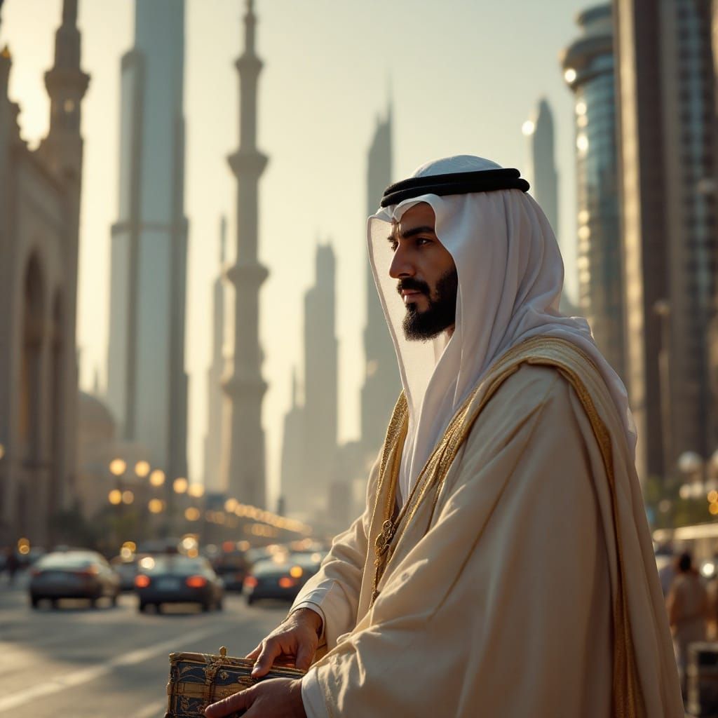 Sheikh in Dubai Offers Aid with Elegance