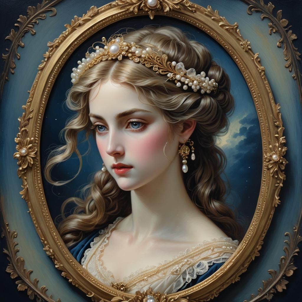 Regency Cameo Head with Pearl Adornments