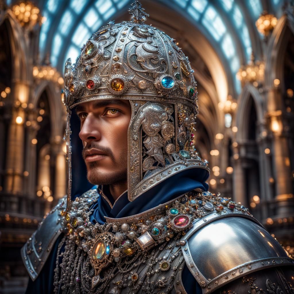 A Knight Wearing the Helm of Brilliance I