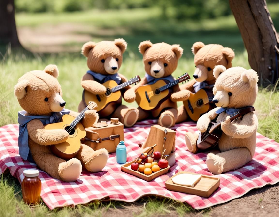 Teddy Bears Picnic with Instruments in High Quality
