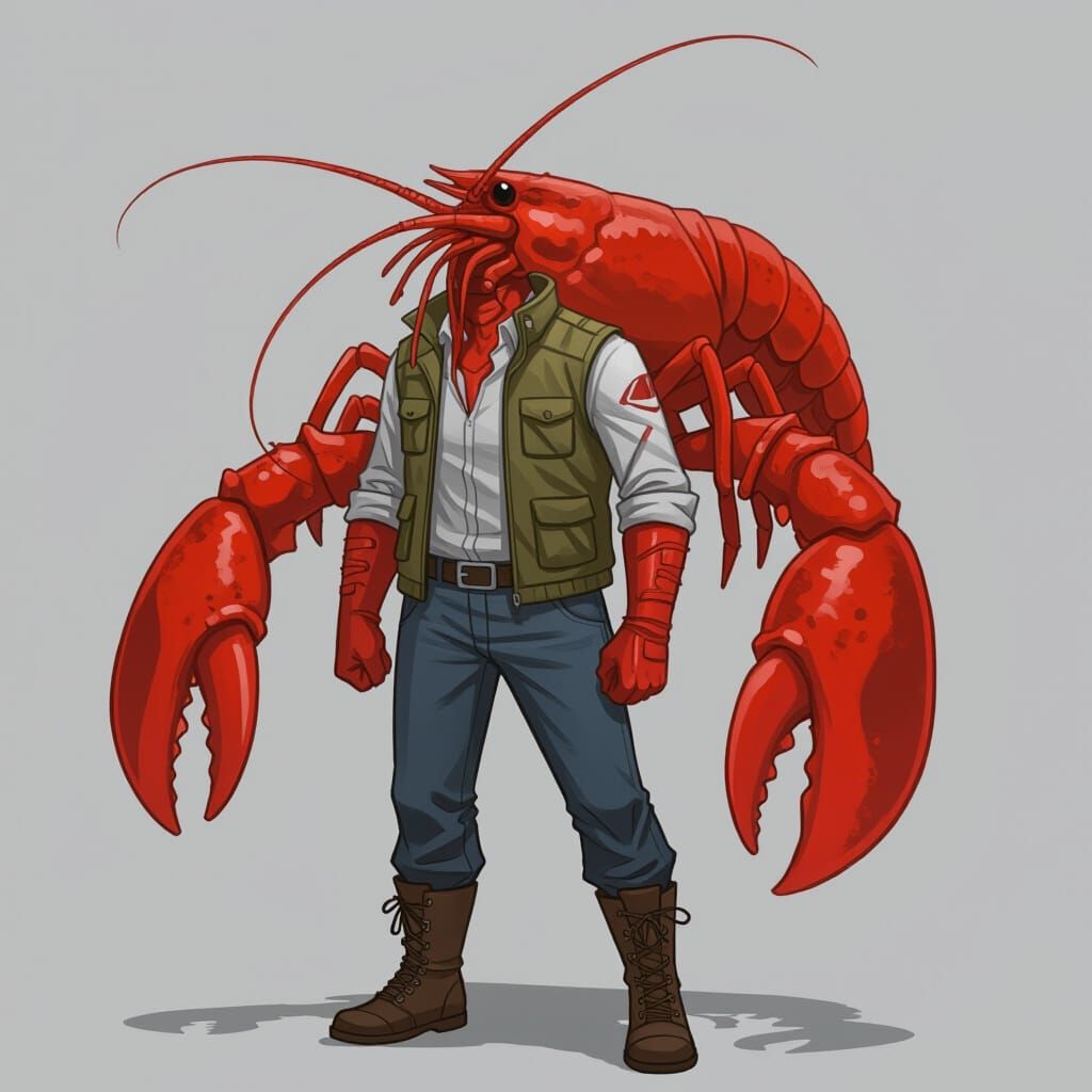 Lobster Man: A Dramatic Metamorphosis Concept Art