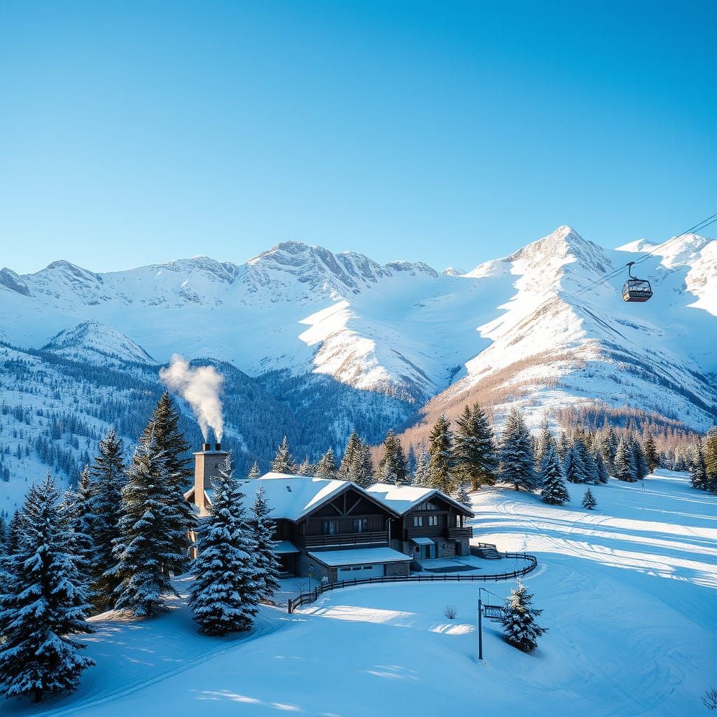 Ethereal Winter Landscape in Cinematic Style