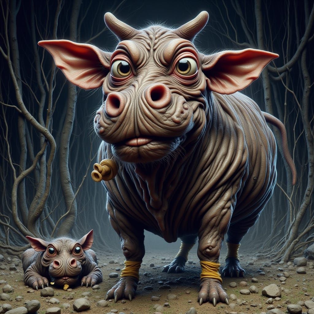 with apologies to Spike Milligan The Hipporhinostricow