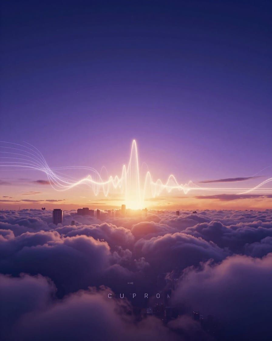 Surreal Neon Horizon: Euphoria and Music