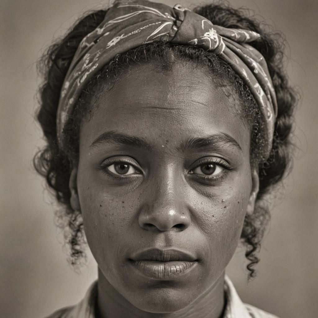 Depression Era: Black Woman's Weary Face