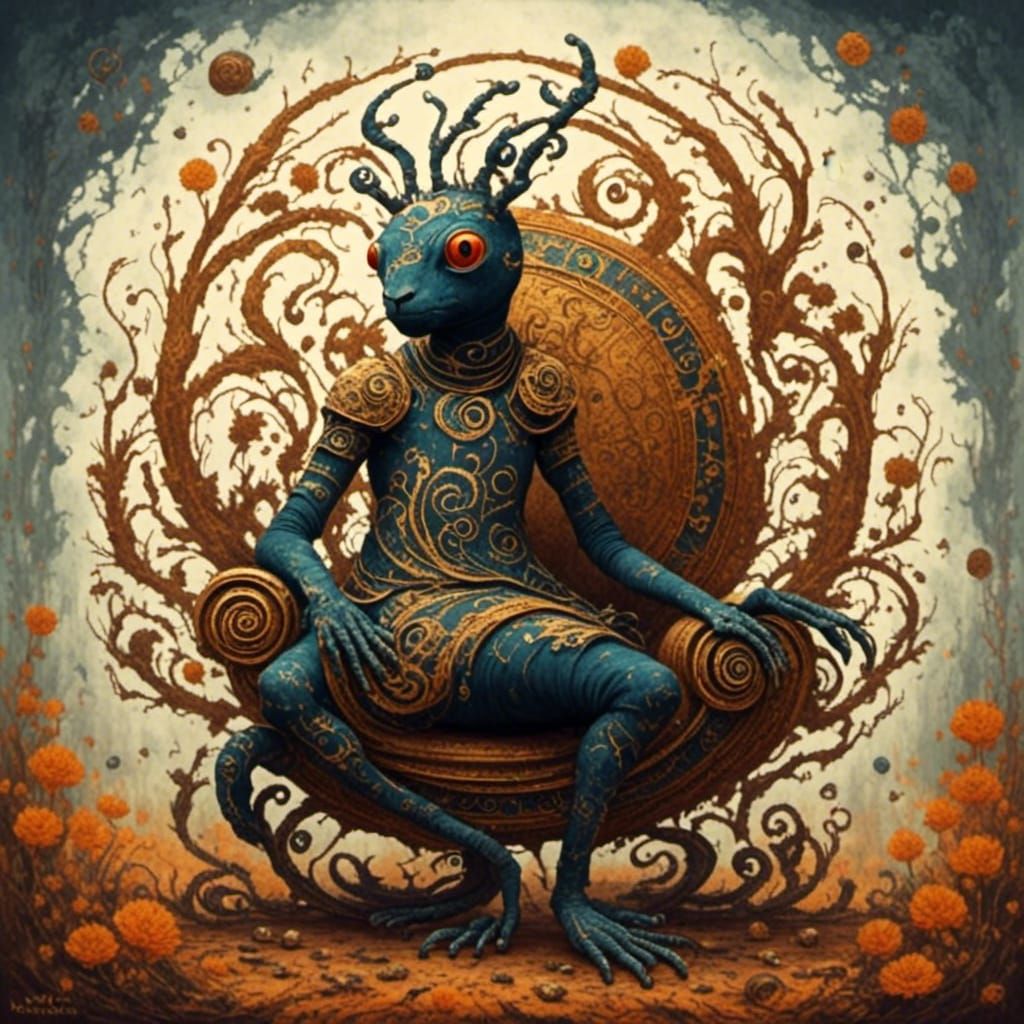 Exotic Tribal Art with Cicada Song