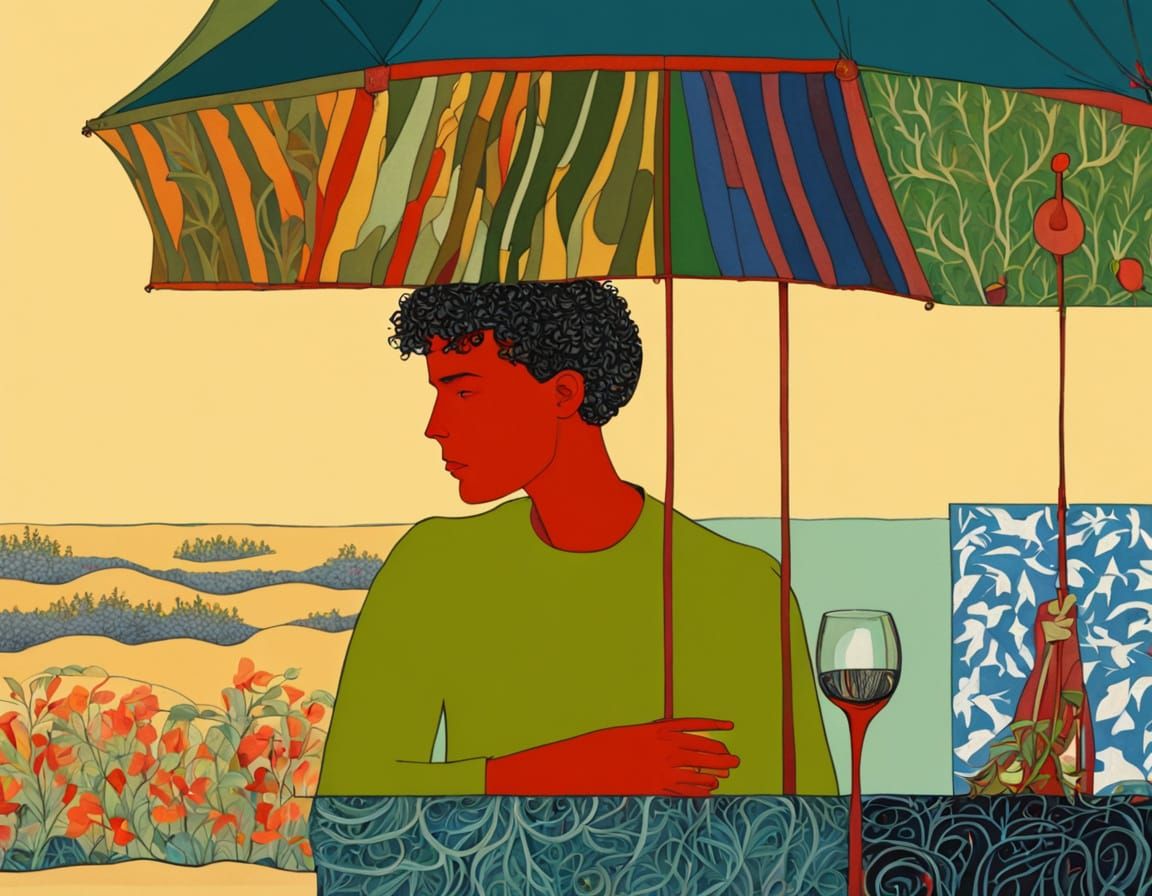 Victorian-Inspired Women at the Beach in a Dreamy Landscape