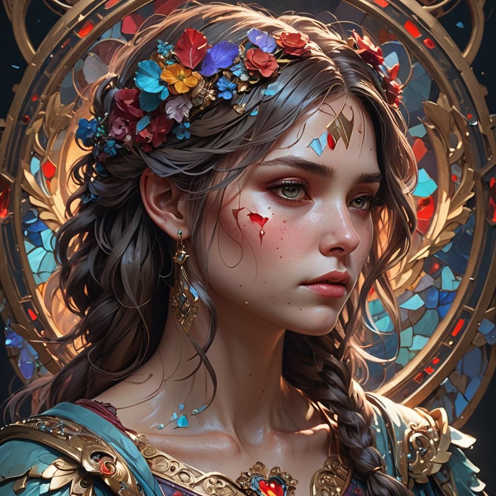 Detailed Portrait of a Broken Heart in Unreal Engine