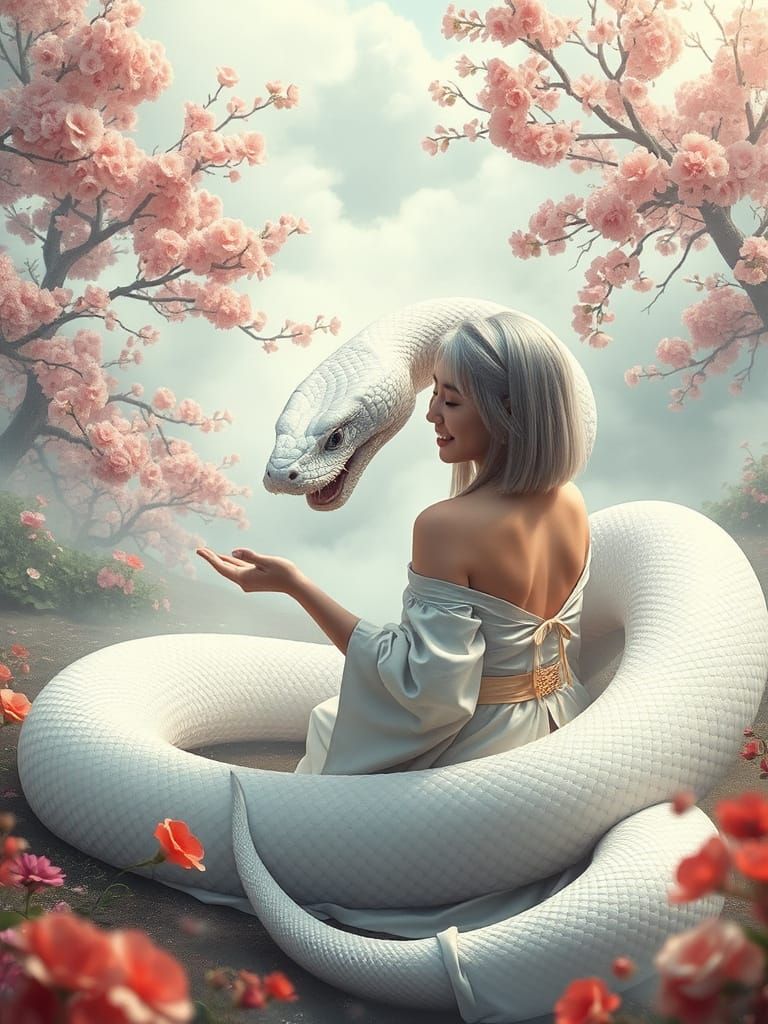 Mystical Encounter with a Great White Snake