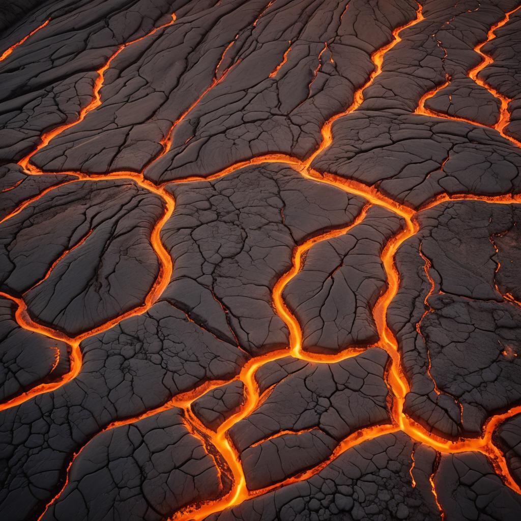 Volcano Lava Flow Landscape Photography